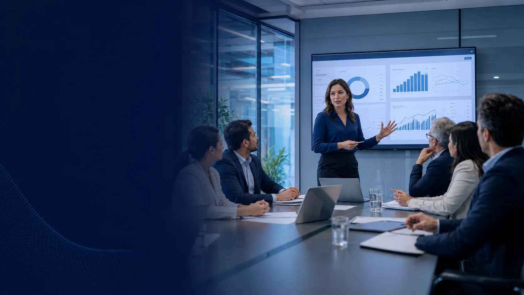 Equipo de trabajo analizando datos en una organización